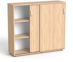 MAYAH Szekrény, 3 rendező magas, tolóajtós, polcos, MAYAH Freedom SV-13 , tölgy (SV-K312 K/ IBXSZ13T) - papir25