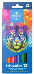 KOH-I-NOOR Színes ceruza készlet, háromszögletű, KOH-I-NOOR Tigris 3132/12 , 12 különböző szín (3132012004KSNV)