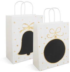 Family Ajándéktasak - papír, "Kraft" - 265 x 127 x 330 mm - 2 féle / csomag - 12 db / csomag (58317)