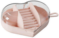 VERK GROUP Szív alakú hordozható ékszerdoboz akasztógyűrűvel - 12x9x5 cm (24311)