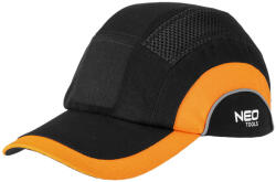 NEO Munkavédelmi baseball sapka, merevítettl, fekete és narancssárga, CE (97-592)