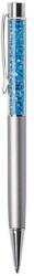 Art Crystella Golyóstoll, ezüst, felül aquakék SWAROVSKI® kristállyal töltve, 14 cm, ART CRYSTELLA® (1805XGT236) - papir25