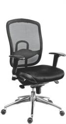  Főnöki szék, szövetborítás, fejtámla nélkül, hálós háttámla, Oklahoma , fekete (OKLAHOMA)