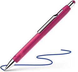 Schneider Golyóstoll, 0, 7 mm, nyomógombos, szederszínű tolltest, SCHNEIDER Epsilon XB , kék (138608) - papir25