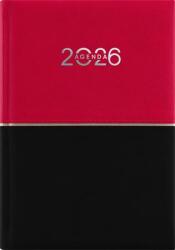 Dayliner Naptár, tervező, A5, napi, DAYLINER Contrast , piros-fekete (DL6AG-CRFA5NA-PF) - papir25