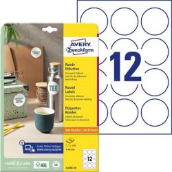 Avery-Zweckform Etikett, univerzális, 60 mm, kör, AVERY ZWECKFORM, 120 etikett/csomag (L3416-10) - papir25