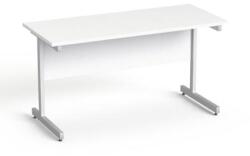 MAYAH Íróasztal, szürke fémlábbal, 140x70 cm, MAYAH Freedom SV-26 , fehér (SV-B714 F/ IBXA26F) - papir25