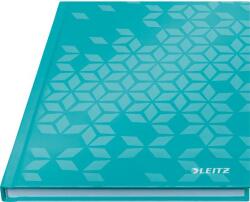Leitz Beíró, A5, kockás, 80 lap, keményfedeles, LEITZ Wow , jégkék (46281051)