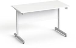 MAYAH Íróasztal, szürke fémlábbal, 120x70 cm, MAYAH Freedom SV-25 , fehér (SV-B712 F/ IBXA25F) - papir25