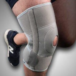 PREMIA neoprén térdrögzítő fémspirálsin oldaltámasszal