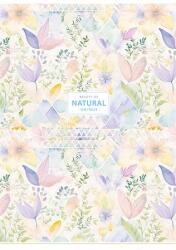 Shkolyaryk Publishing House Füzet, tűzött, A4, vonalas, 80 lap, SHKOLYARYK Natural , vegyes (A4-080-5231L)