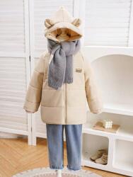 Shein Bézs Pihe-puha Kapucnis Kabát (7L) (612001)