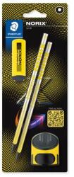 STAEDTLER Grafitceruza készlet, hegyezővel, radírral, HB, STAEDTLER Norix® 181 , sárga (181 SBK2-1) - papir25