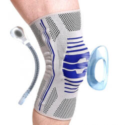 ORTOCARE térdszorító szilikon betéttlel, fémmerevítéssel S-es