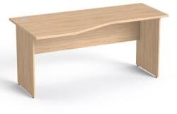 MAYAH Íróasztal, íves, balos, laplábbal, 160x80 cm, MAYAH Freedom SV-24 , tölgy (SV-B8716 K/ IBXA24T) - papir25