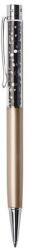 Art Crystella Golyóstoll, arany, felül fekete SWAROVSKI® kristályokkal töltve 14 cm, ART CRYSTELLA® (1805XGT314) - papir25