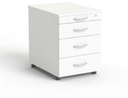 MAYAH Görgős konténer, 4 fiókos, MAYAH Freedom SV-15 , fehér (SV-15 F/ IBXF15F) - papir25