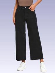 Shein Fekete Egyenes Farmernadrág 7/8 (32/32) (505886)