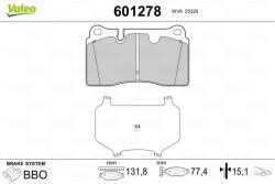 VALEO Set placute frana VALEO 601278 (601278)