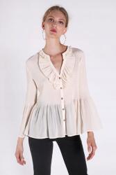 Pepe Jeans Bézs Fodros Ing (M) (551122)