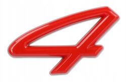 Porsche Öntapadós bélyegző Porsche 911 Carrera 4 3x1, 8 cm Piros