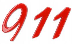 Porsche Öntapadós bélyegző Porsche 911 Carrera 6, 7x2, 9 cm Piros