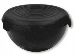 Practic Műanyag Nagy Konyhai Tál Saláta Fedéllel Snack 6L Fekete (MBP608)