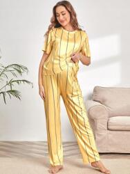 Shein Kismama pizsama póló csíkos nadrág 38-as