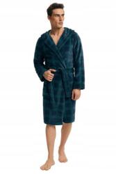 Henderson Esotiq-Henderson férfi fürdőköpeny Nickel 43373 sötétkék, XL (43373-059)
