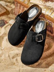 Shein Fekete Teljes Flip-flop Papucs (37, 5) (612144)