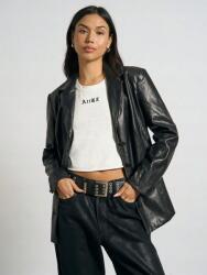 Shein Fekete Bőrutánzat Blézer (xs) (587503)