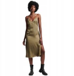 Superdry Szatén Ruha Khaki Vállpántokkal (40) (550759)