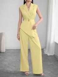Shein Sárga Nadrág Szett Blúz Öv (M) (611691)