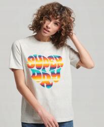 Superdry Szürke Melange Nyomott Mintás Póló (40) (579622)