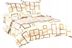 Textom vastag Öko pamut ágyneműhuzat Szett Lengyel gyártmány 200x220 2 db 70x80 cm-es párnahuzat Krémszínű Ecru (Komplet Pościeli Rosa 4229T)