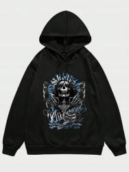 Romwe Fekete Kapucnis Pulóver (L) (611913)