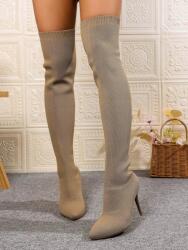 Shein Bézs Kötött Csizma (38) (611086)