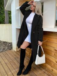  Eilly Bazár Fekete Plüss Kabát (M) (595058)