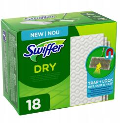Swiffer Száraz padlótisztító kendő Dry felmosóhoz, porgyűjtő 18 db (8006540307908)
