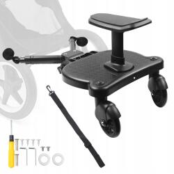  Pótkocsi Babakocsihoz 25KG, Üléssel, Fekete, 3-7 Év, Ce (3-7 LAT)