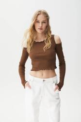 Pull&Bear Pull & Bear Barna Bordázott Kivágású Felső (s) (542974)