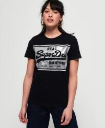 Superdry Fekete Nyomott Mintás Póló (40) (586028)