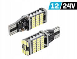 Vision Lighting Izzó Vision W16W (T15) 12/24V 45x 4014 Smd Led, nonpolar, Canbus, fehér,
