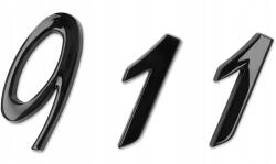 Porsche Öntapadós bélyegző Porsche 911 Carrera 6, 7x2, 9 cm Fekete