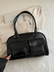 Shein fekete kézitáska zsebek (612097)