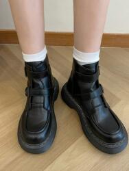 Shein Fekete Tépőzáras Bakancs (35, 5) (612075)