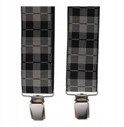  Férfi nadrágtartó, fekete szürke kockás MB2040 (99837)