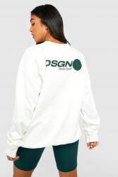 Boohoo LC45208 Boohoo Petite Fehér Női Pulóver Nyomott Mintával A Hátán (3) M