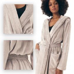 Henderson Kényelmes puha fürdőköpeny Brid 42877 Szürke L (42877-09X)