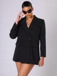 Shein Fekete Hosszabb Blézer (3XL) (611612)